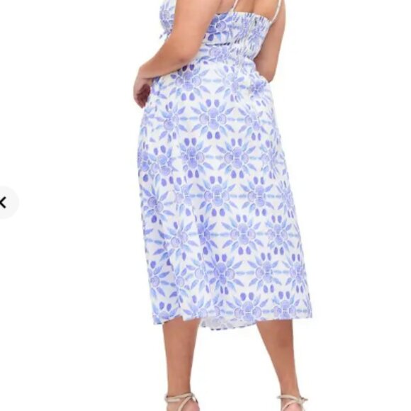 XL Hill House Juliana Dress in Blue Shell Mosaic - Picture 5 of 6